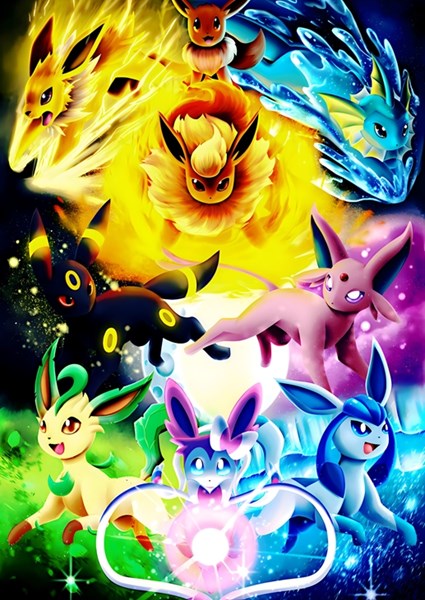 Eeeve L'évolution - Pokémon affiches et impressions par Jonatan Goozman -  Printler