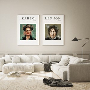 Tavelvägg: Kahlo & Lennon