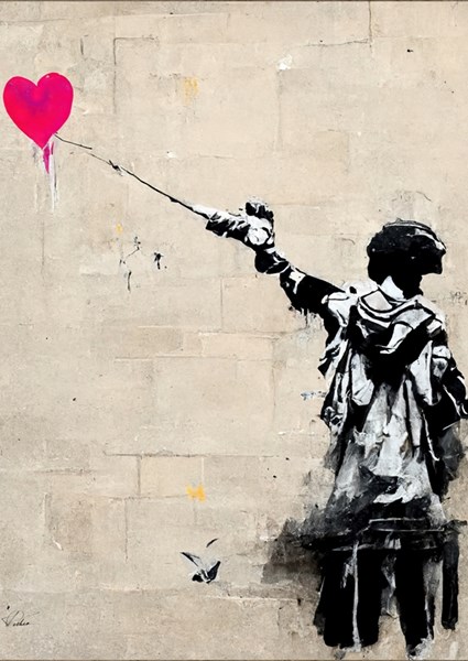 Aim for love x Banksy posters & prints by Daniel Decker - Printler