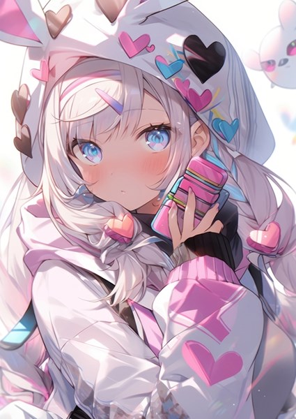 Cute Anime Pink Love posters & prints by Japanese & Anime - Printler