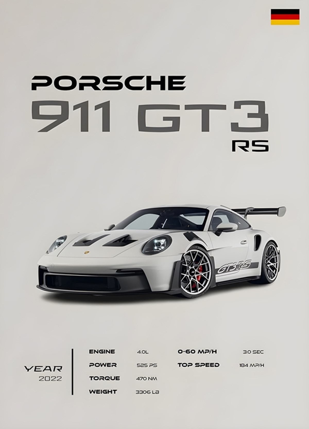 porsche-911-gt3-rs-posters-prints-by-artstyle-funny-printler