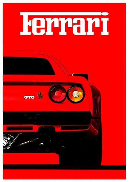 Minimalist Ferrari Super Car poster & stampe di Hachico - Printler