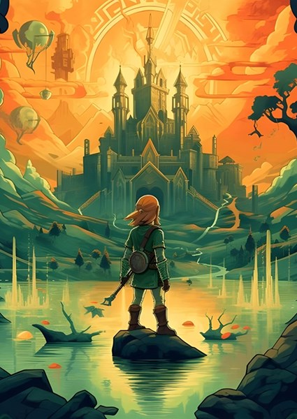 Link Zelda Character Game Popart by Qreative on canvas, poster, wallpaper  and more
