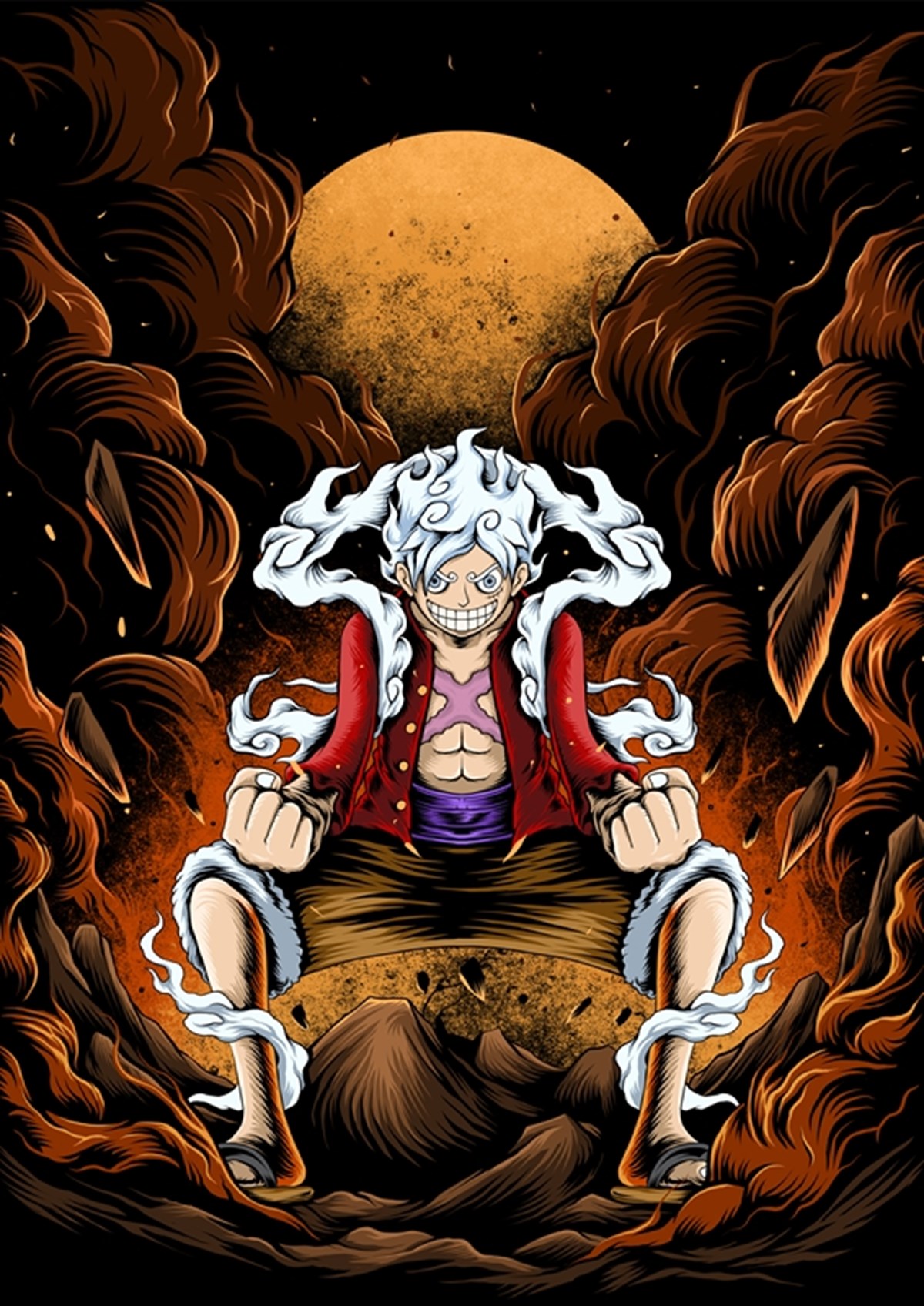 Monkey D Luffy Gear Poster Von Bulukumis Printler