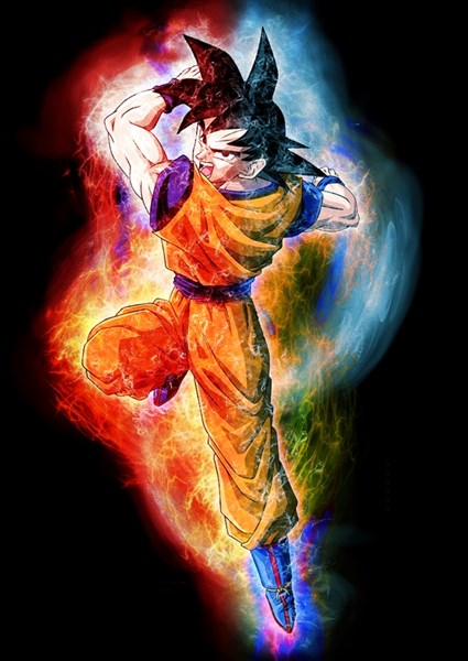 Poster, Quadro Dragon Ball Z - Goku Jump em