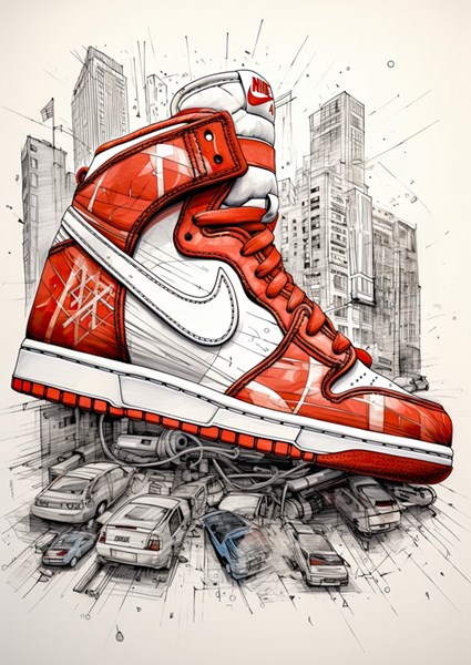 Nike Air Jordan Crash NY City affiches et impressions par Remigius  Wloczkowski - Printler