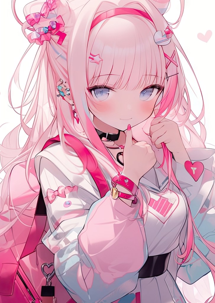 Anime girl Wallpaper 4K, Sad, Pink background, Sad girl