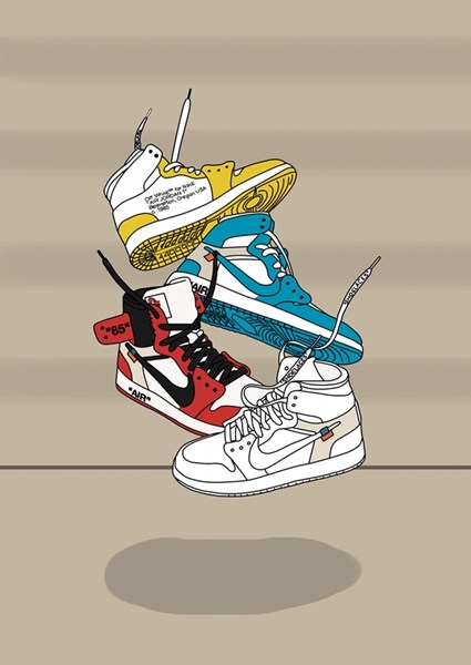jordan off white fall posters prints by sneakerhead collections