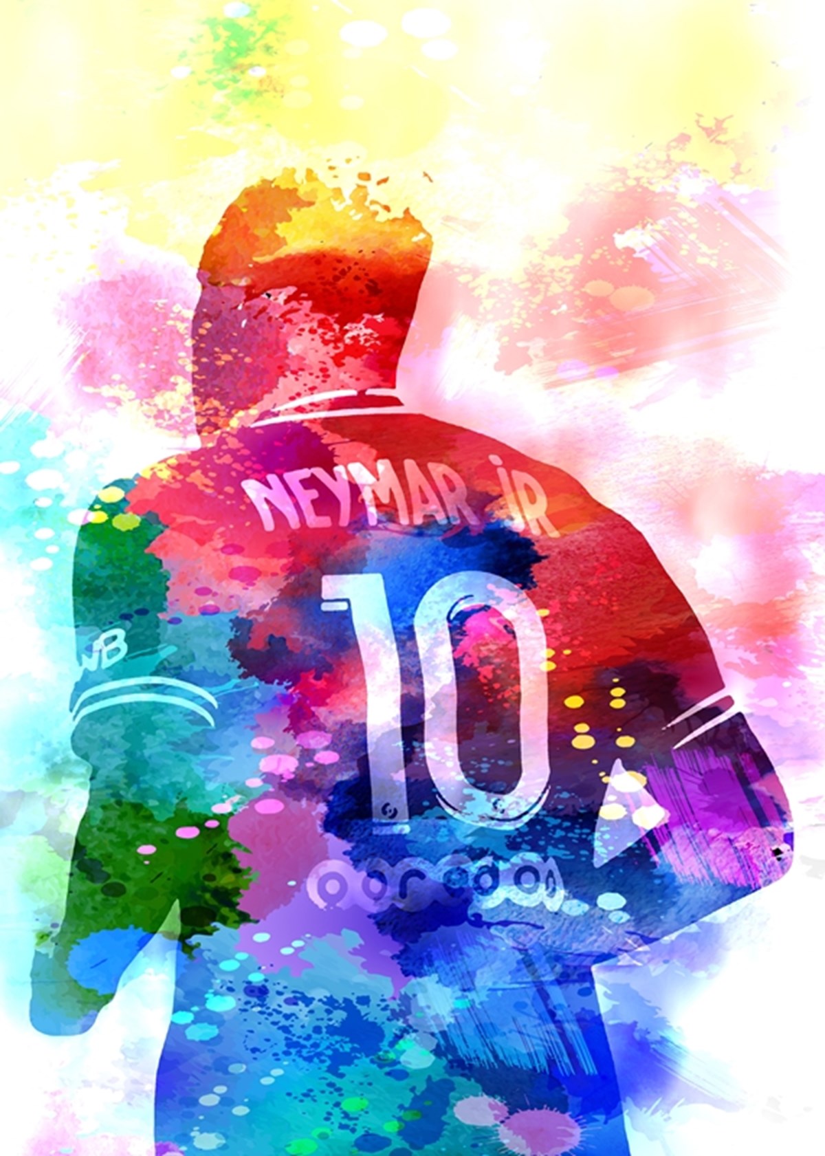 Neymar Jr Posters Prints By Masdian Watercolor Printler