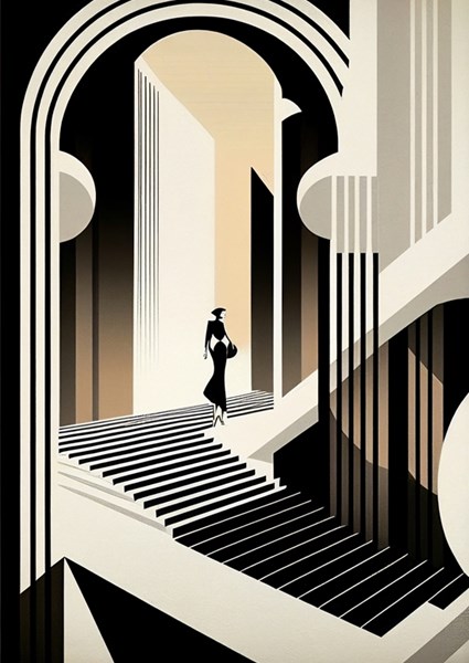 leeuwerik bovenste scheren Art Deco II posters & art prints door Jonas Winge - Printler