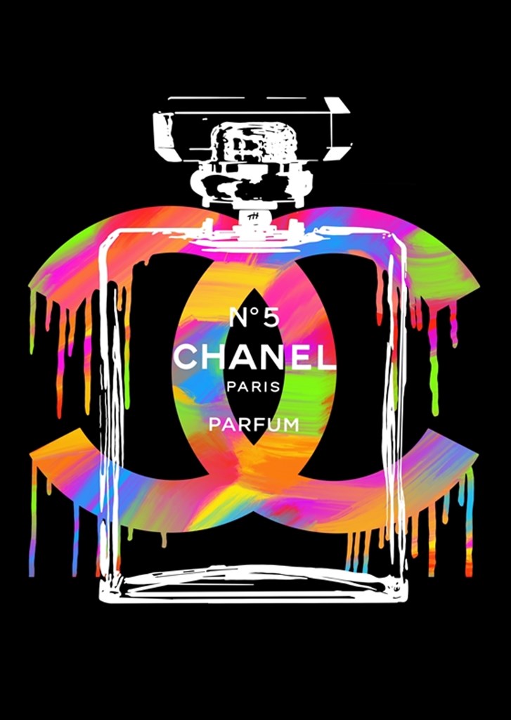 Chanel No 5 No.5 No5 Black Perfume Art Print Poster Canvas