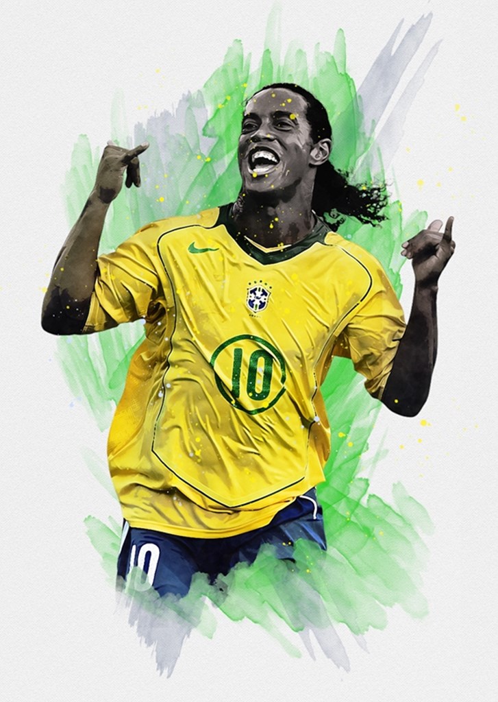 Ronaldinho, Brasilien poster av Fan Art - Printler