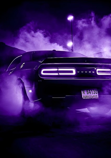 Sport Car Purple Smoke posters prints by ALTAIR Printler