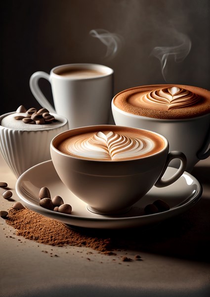 Kaffee Latte Kunst Poster drdigitaldesign | von Printler