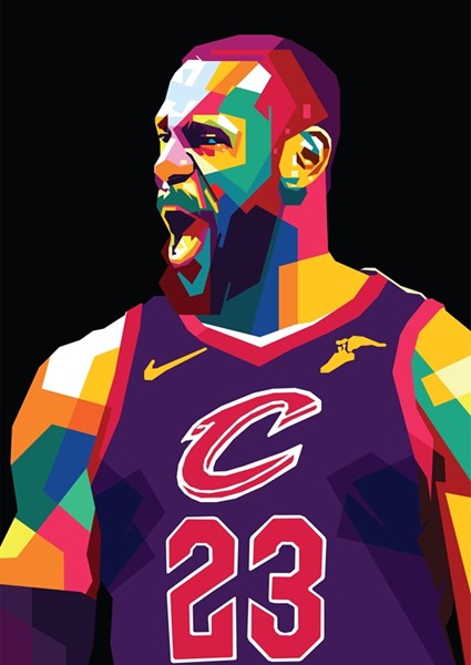 LeBron James WPAP Pop Art Poster von Amex Design
