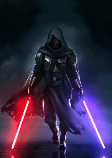 Star Wars Jedi Order Rebel Alliance Sith Collier avec sabre laser peint à  la main -  France