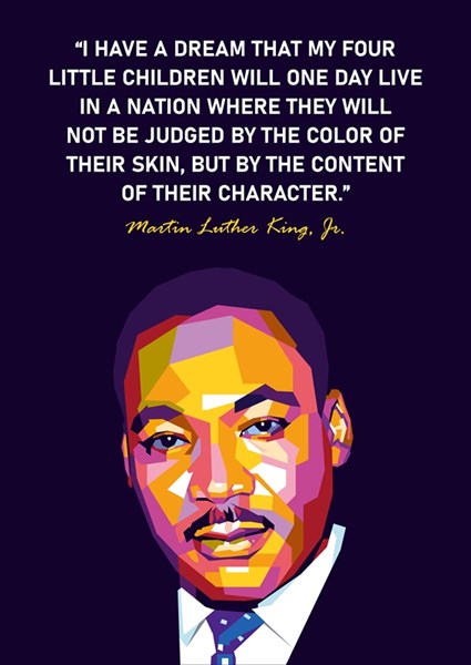 Zitat von Martin Luther King Poster von Adam Khabibi Printler