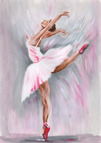 Ballerine Peinture Acrylique affiches et impressions par Krista