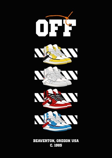 Jordan 1 shop off white wallpaper