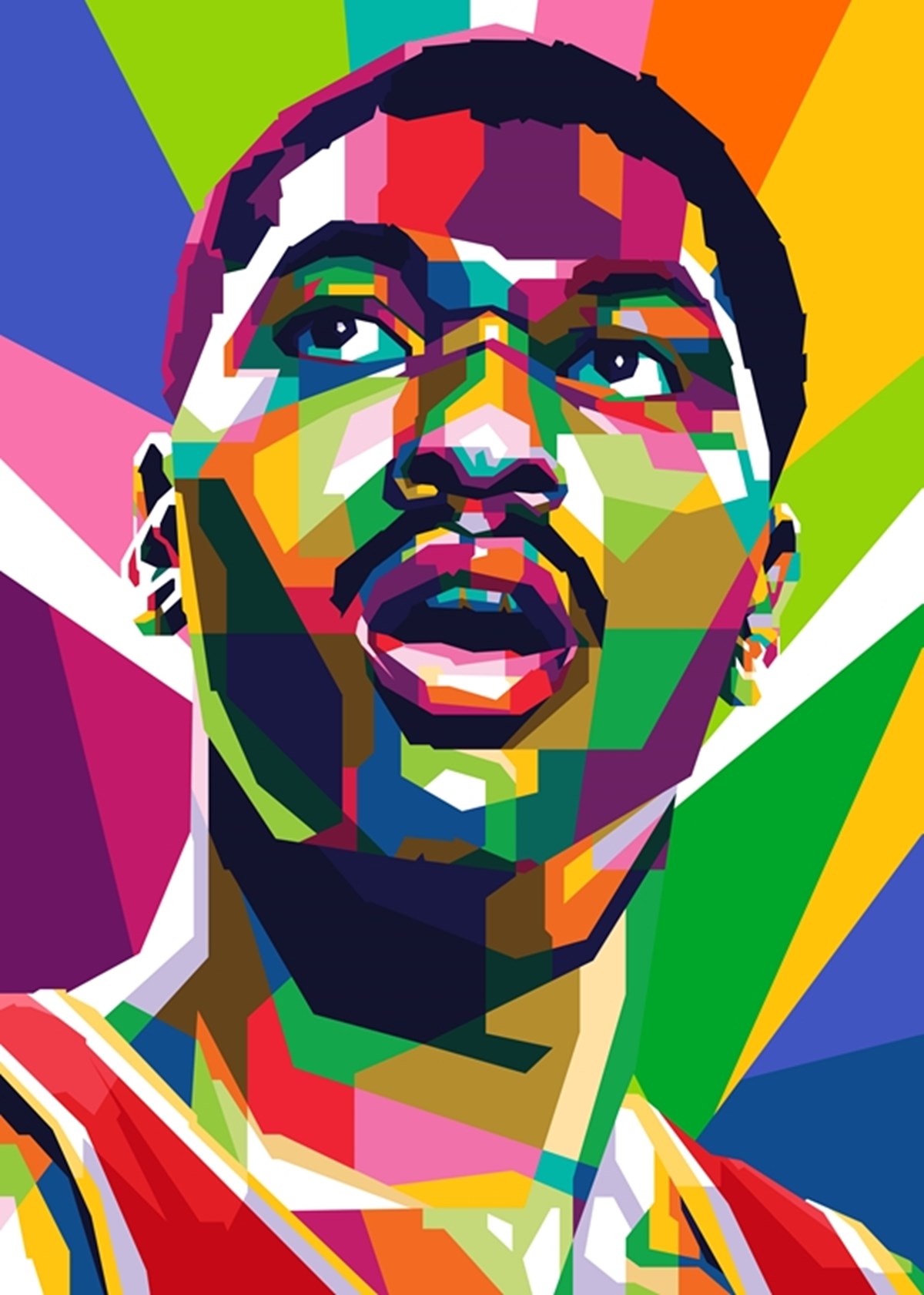 Hakeem Olajuwon WPAP posters & prints by Facet Bengkok - Printler