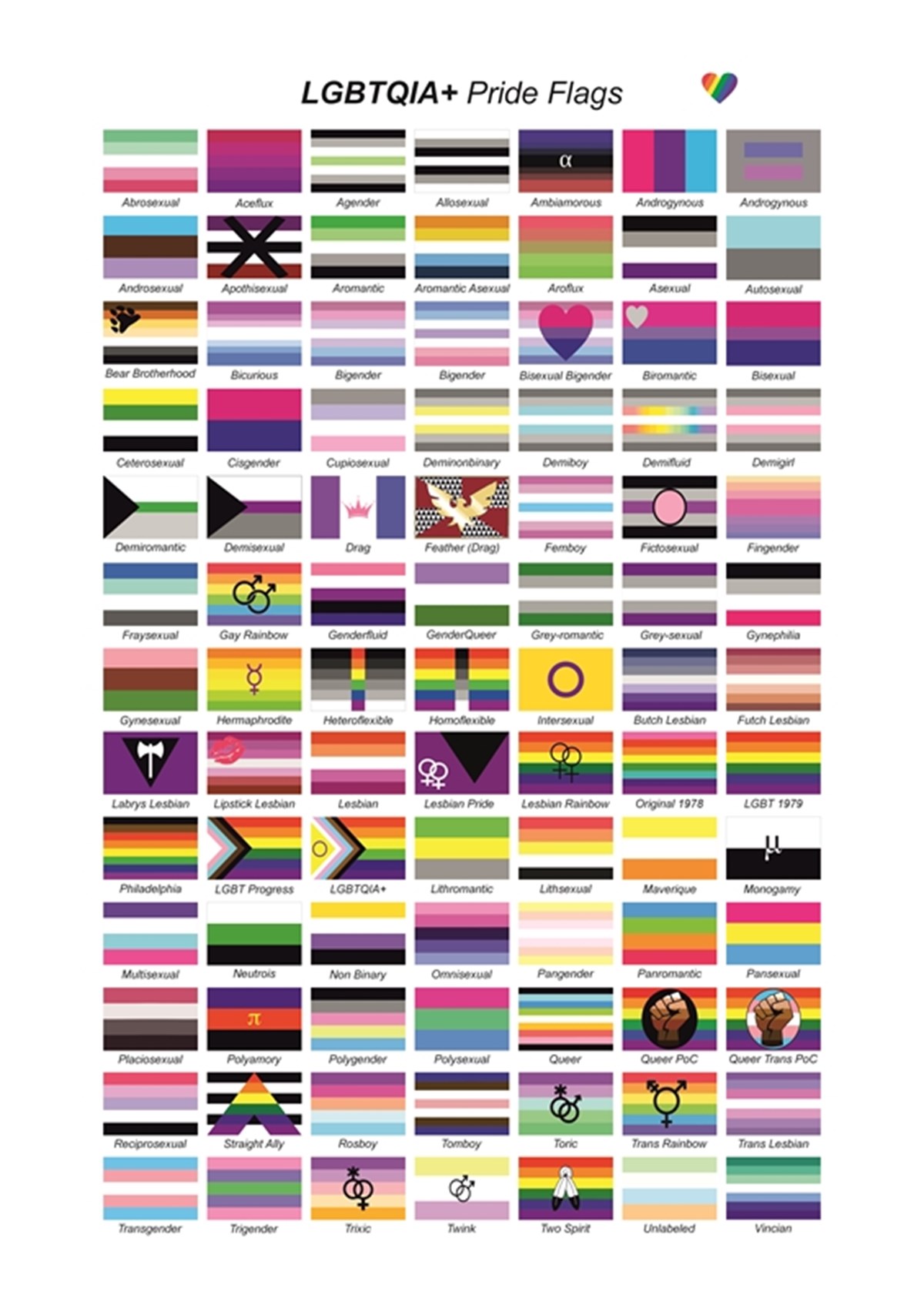 LGBTQIA+ Pride flags posters & prints by YooY Studio - Printler