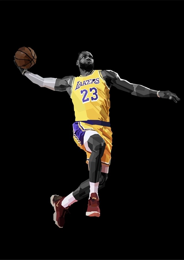 Lebron James Dunk WPAP posters prints by Awang Widyatama