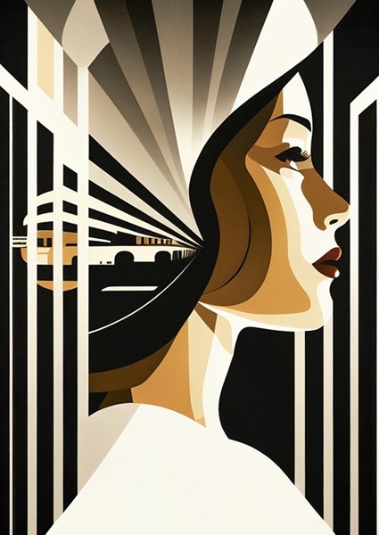 Art Deco VIII plakat af Winge - Printler