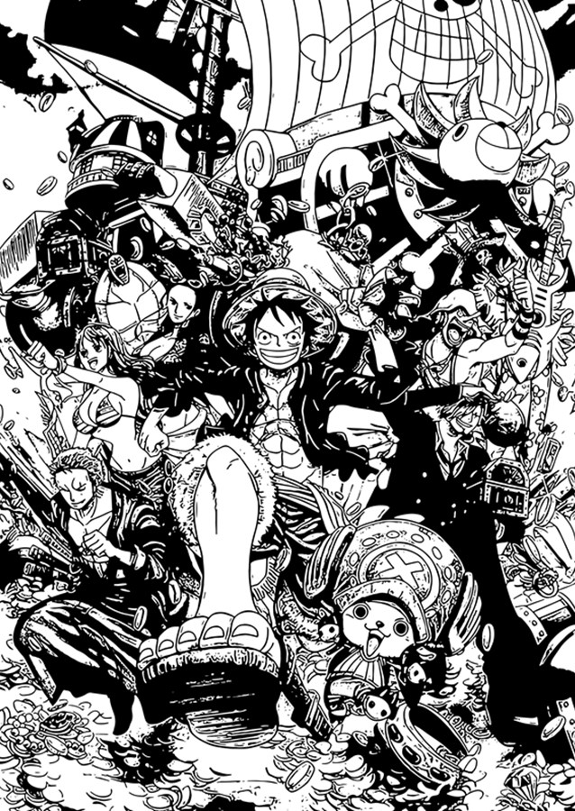 One Piece Manga Kunst Poster von Chika 5 Printler