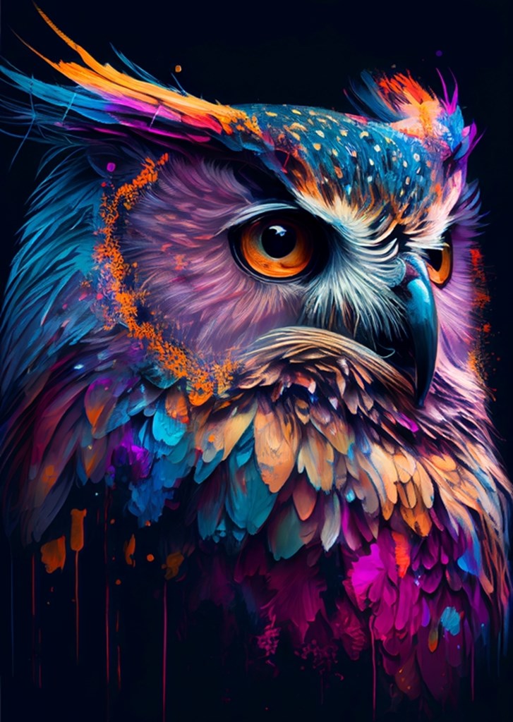 Colourful Owl - Illustration posters & prints by drdigitaldesign - Printler
