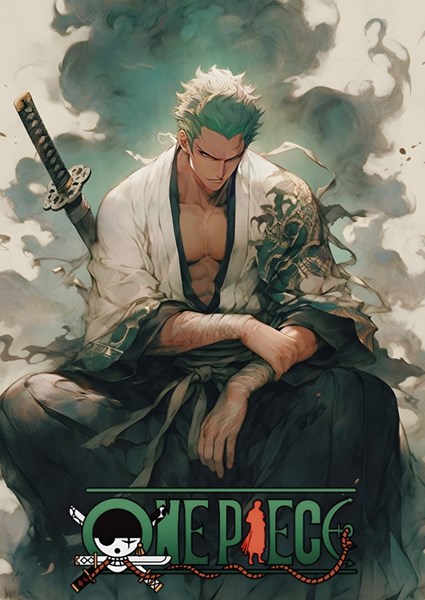 One Piece Zoro Anime One Piece Hd Art Matte Finish Poster Paper