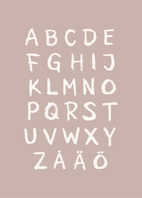 Toothy pink alfabet