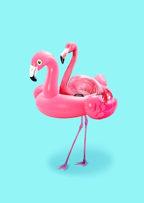 Flamingoer på feriestedet