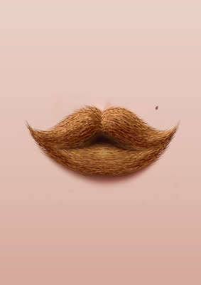 Mustachioed kyss