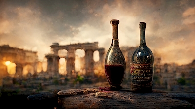 Gamle romerske vin reklame