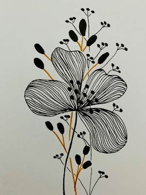 Line Art Flower