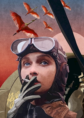Vintage female Pilot