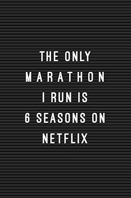 Maratona Netflix con cartoncino