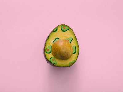 Mønstret avocado 