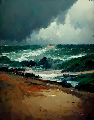 Storm på stranden 2