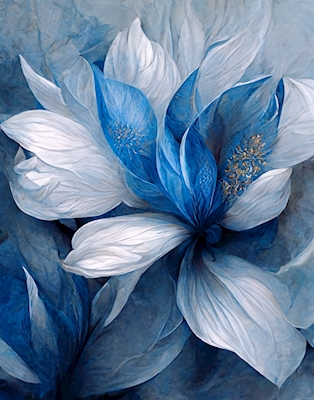 Blå blomma 4