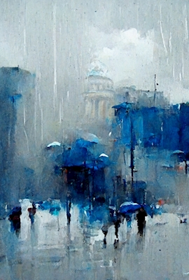 City rain