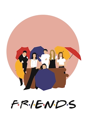 Poster in cornice bianca 50x70 cm - Amore e amicizia: l'intero