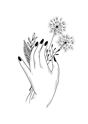 Hand Wildblumen Pflücken