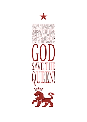 Cartaz Deus Salve a Rainha