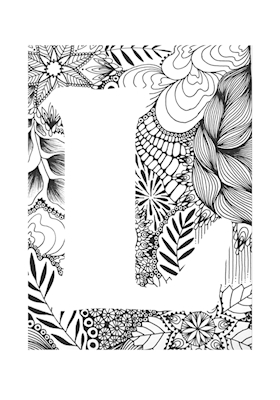 Letter + Nature Pattern - L