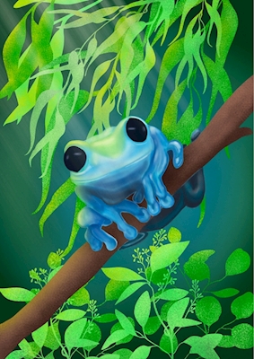 Little blue frog