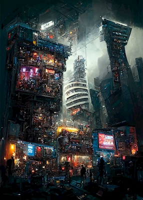 Cyberpunkowe miasto