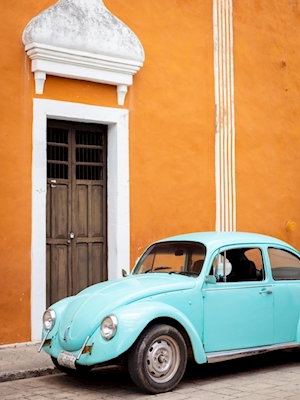 Modrá a oranžová v Mexiku