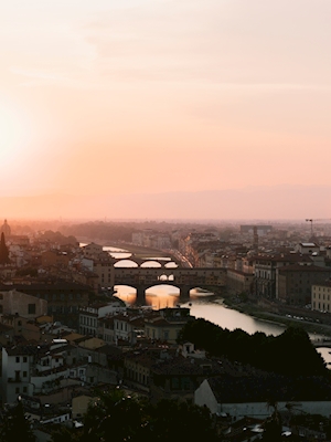 Západ slunce Florencie
