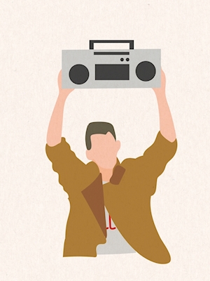 Say Anything Boombox Stampa d'arte
